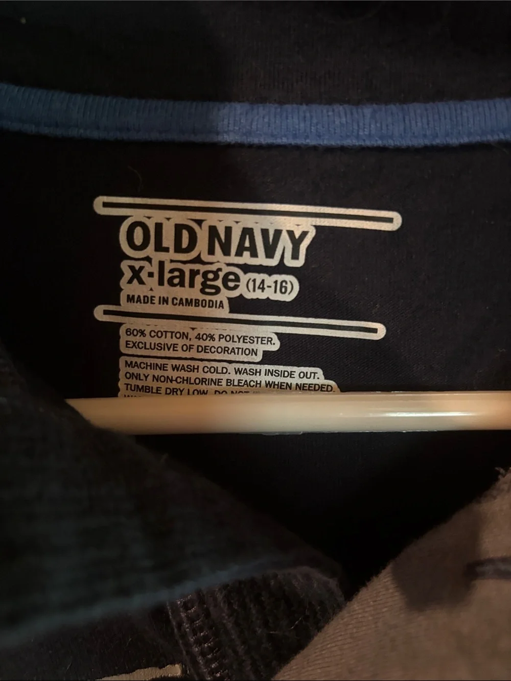 Old Navy Navy Pullover Football Graphic Hoodie